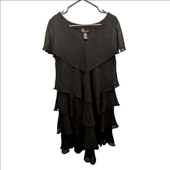 KS Collection Dresses & Skirts - Sheer Black Tiered Dress